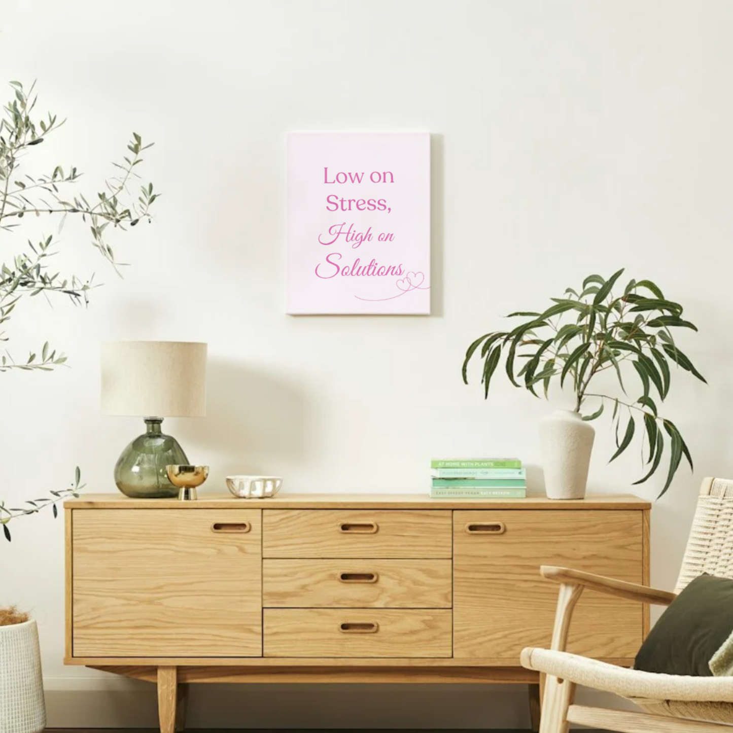 Abundant Inspo Canvas, Pink