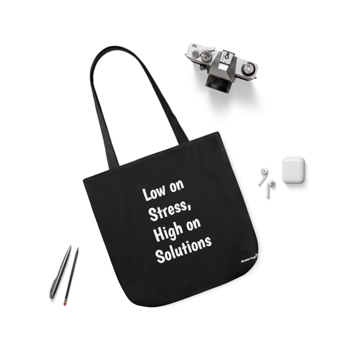 Black & White Tote Bag - w/o heart graphic
